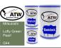 Preview: Mitsubishi, Lofty Green Pearl, G44: 500ml Lackdose + 500ml Klarlack + 250ml Härter - Set, von ATW Autoteile West.
